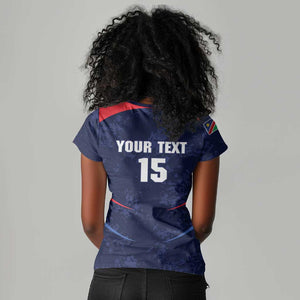 Namibia Cricket Custom Women V-Neck T-Shirt Come On Eagles