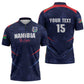 Namibia Cricket Custom Zipper Polo Shirt Come On Eagles