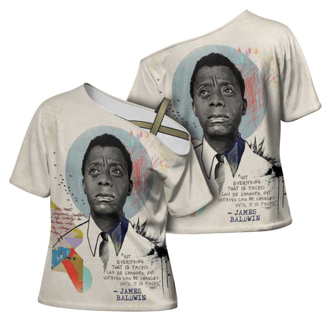 James Baldwin Cross Shoulder Shirt Civil Rights Writer