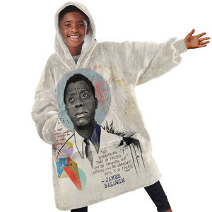James Baldwin Kid Wearable Blanket Hoodie Civil Rights Writer