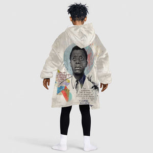 James Baldwin Kid Wearable Blanket Hoodie Civil Rights Writer