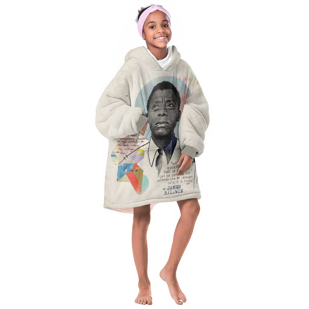 James Baldwin Kid Wearable Blanket Hoodie Civil Rights Writer