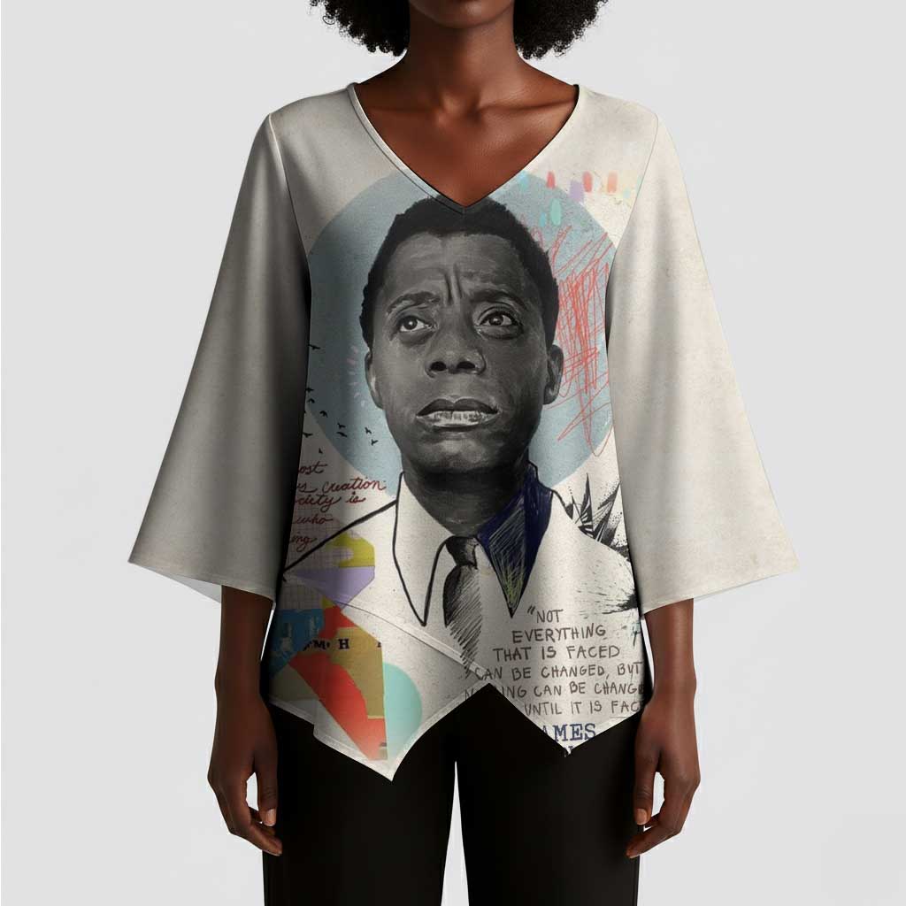 James Baldwin Kimono Sleeve Blouse Civil Rights Writer