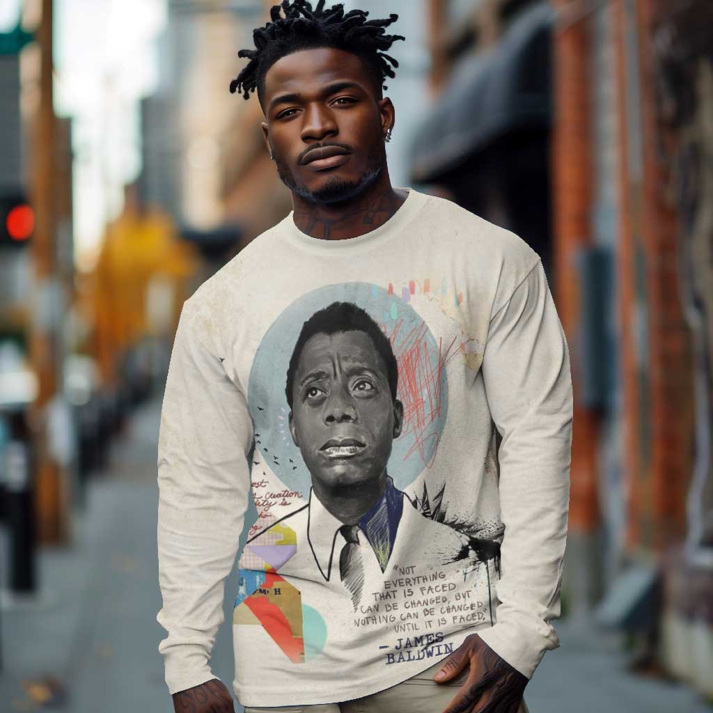 James Baldwin Long Sleeve Shirt Civil Rights Writer