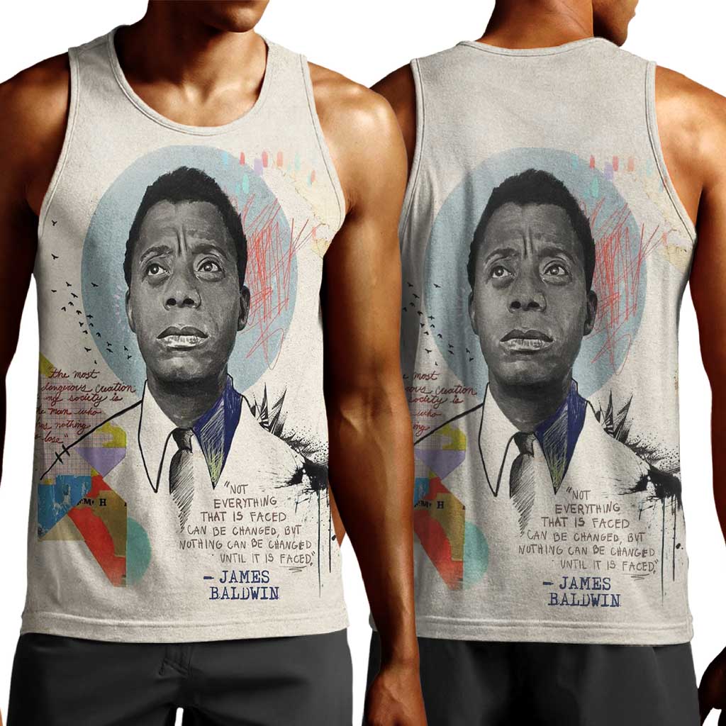 James Baldwin Men Tank Top Civil Rights Writer