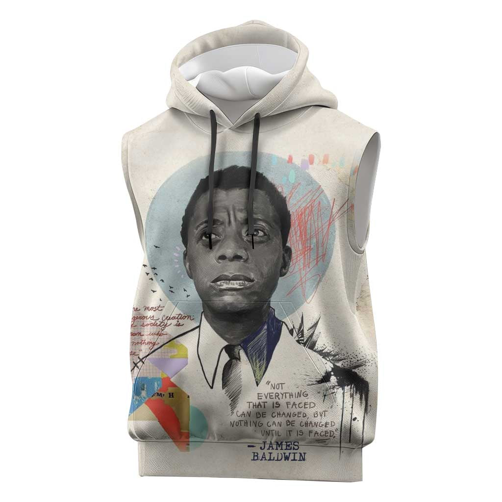 James Baldwin Sleeveless Hoodie Civil Rights Writer
