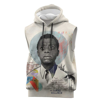 James Baldwin Sleeveless Hoodie Civil Rights Writer