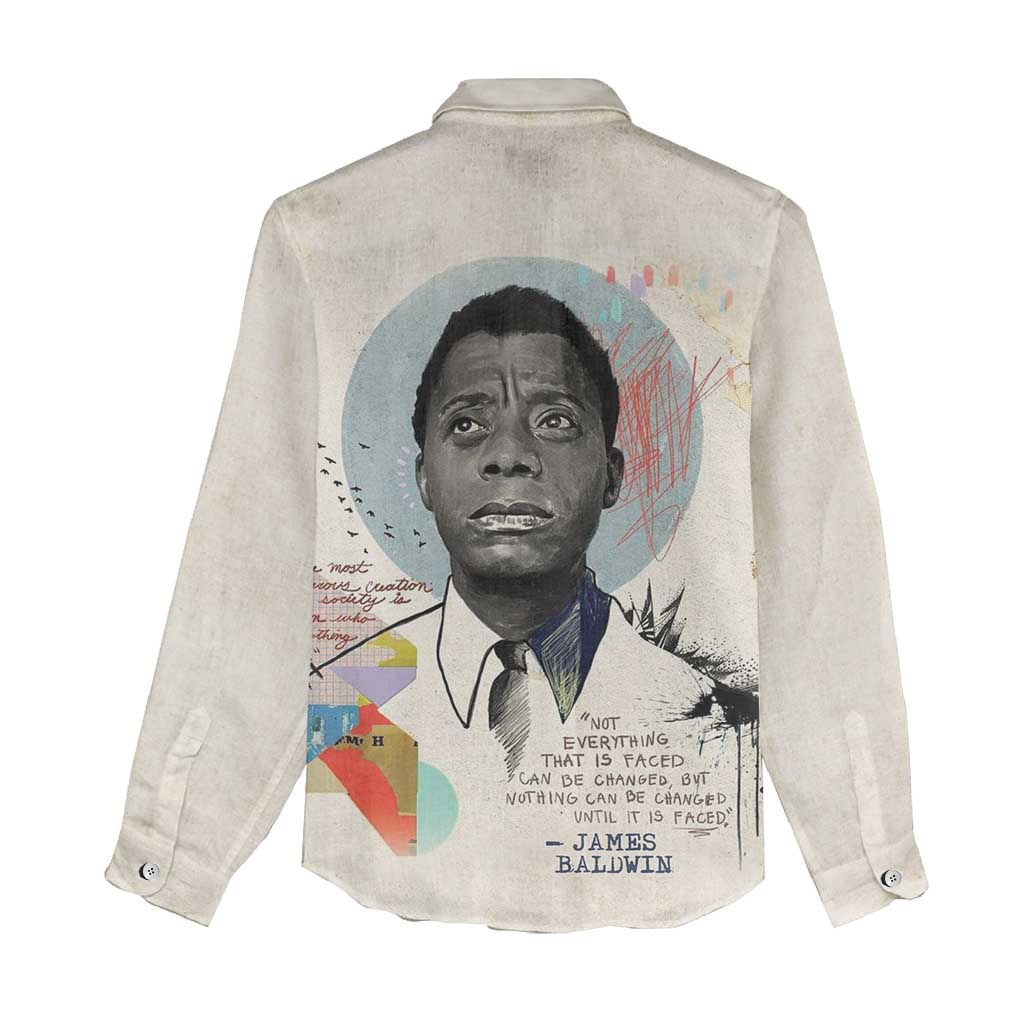James Baldwin Women Casual Shirt Civil Rights Writer
