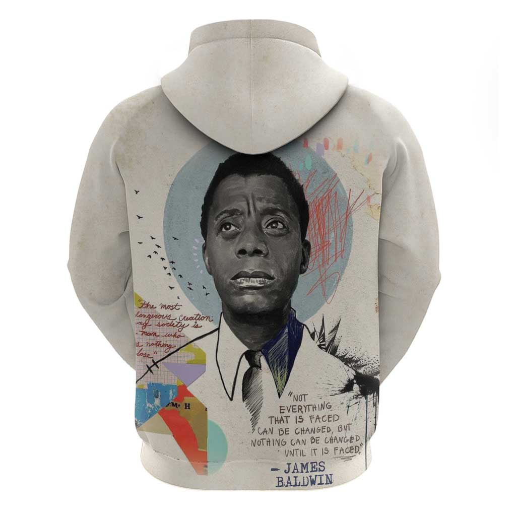 James Baldwin Zip Hoodie Civil Rights Writer