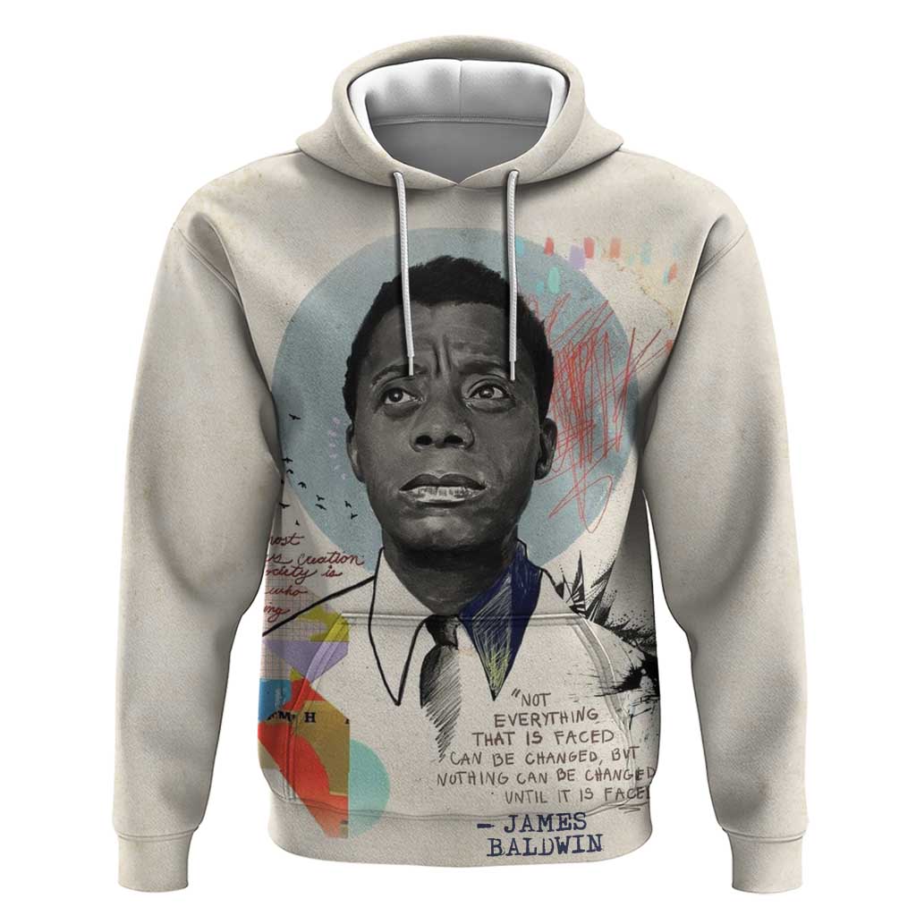 James Baldwin Zip Hoodie Civil Rights Writer