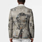 James Baldwin Blazer Vintage Newspaper Style