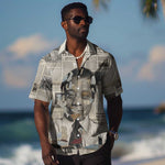 James Baldwin Hawaiian Shirt Vintage Newspaper Style