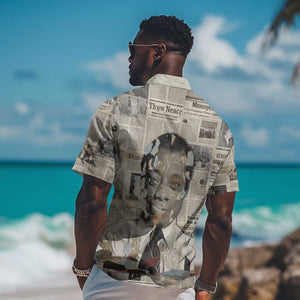 James Baldwin Hawaiian Shirt Vintage Newspaper Style