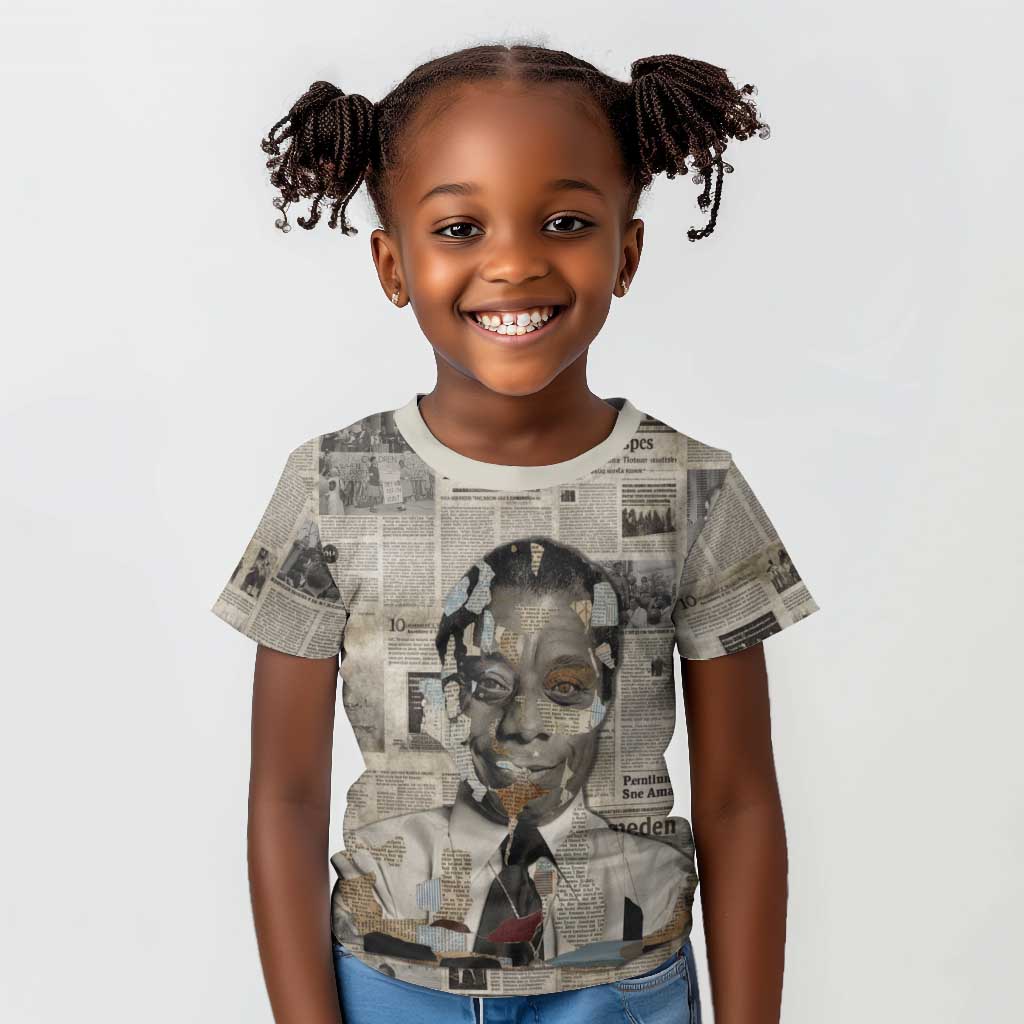 James Baldwin Kid T shirt Vintage Newspaper Style
