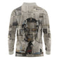 James Baldwin Long Sleeve Polo Shirt Vintage Newspaper Style