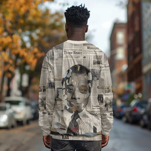 James Baldwin Long Sleeve Shirt Vintage Newspaper Style