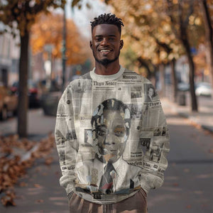 James Baldwin Sweatshirt Vintage Newspaper Style