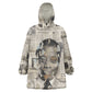 James Baldwin Wearable Blanket Hoodie Vintage Newspaper Style