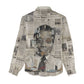James Baldwin Women Casual Shirt Vintage Newspaper Style