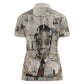 James Baldwin Women Polo Shirt Vintage Newspaper Style