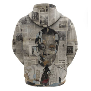 James Baldwin Zip Hoodie Vintage Newspaper Style