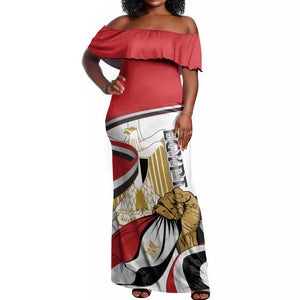 Personalized Egyptian Revolution Off Shoulder Maxi Dress July 23rd