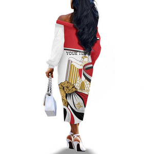 Personalized Egyptian Revolution Off The Shoulder Long Sleeve Dress July 23rd