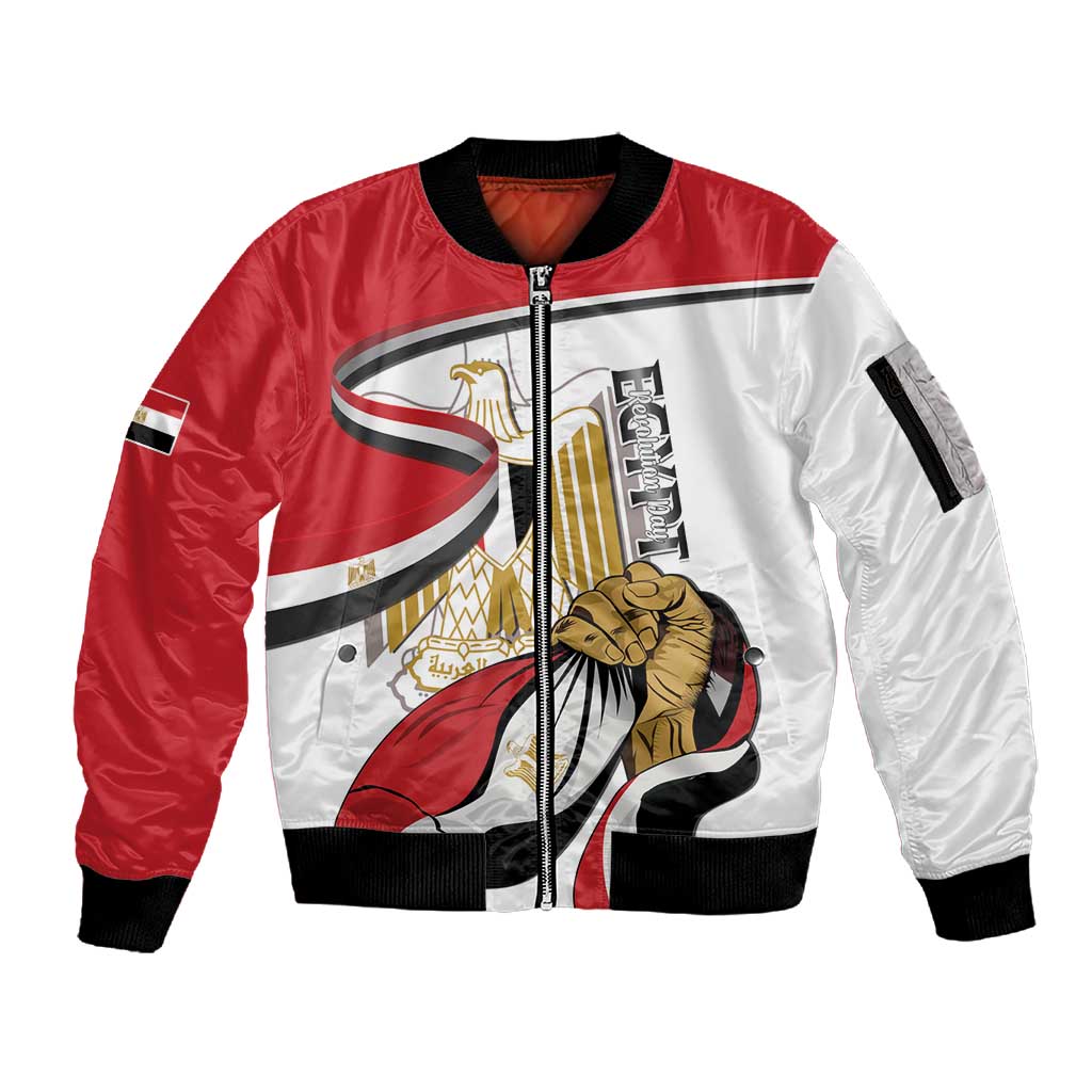 Personalized Egyptian Revolution Sleeve Zip Bomber Jacket July 23rd