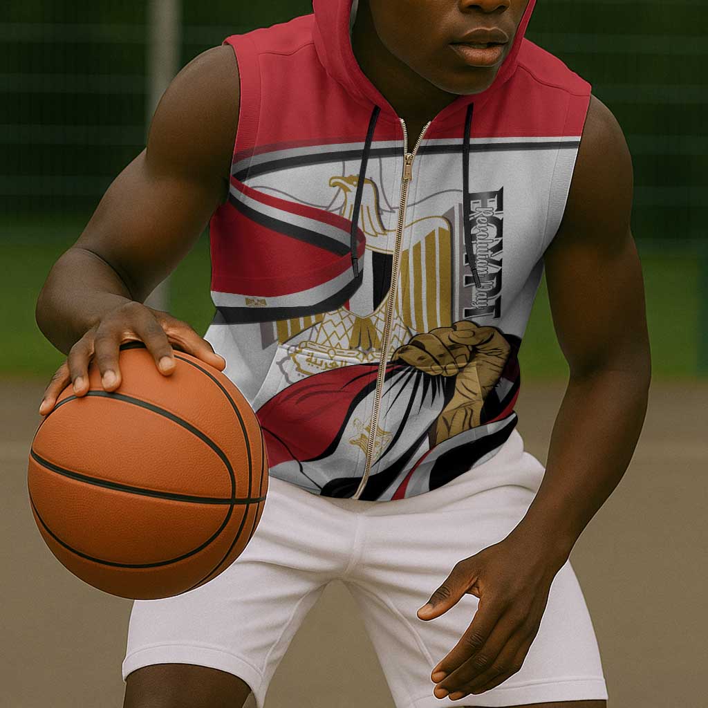 Personalized Egyptian Revolution Sleeveless Zip Hoodie July 23rd - African Pride
