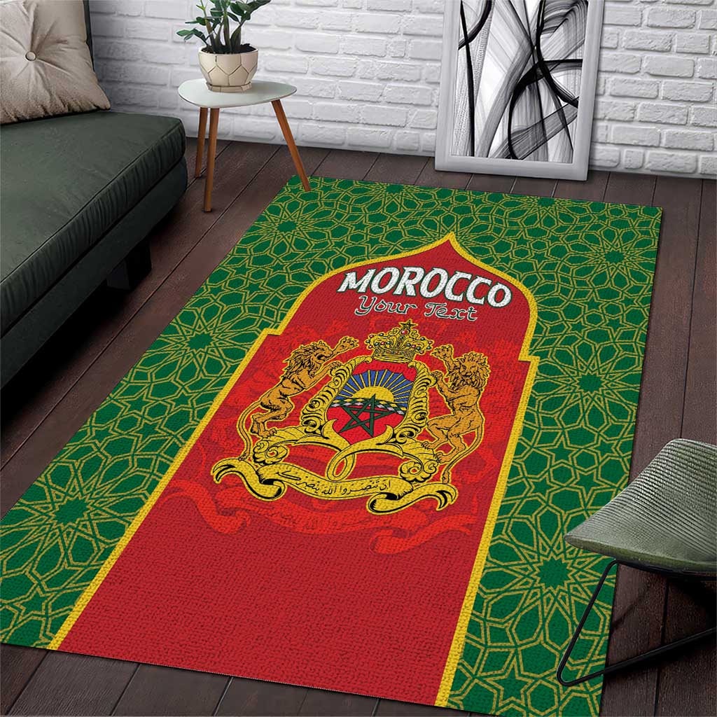 Personalized Morocco Fete du Trone Area Rug King Lion