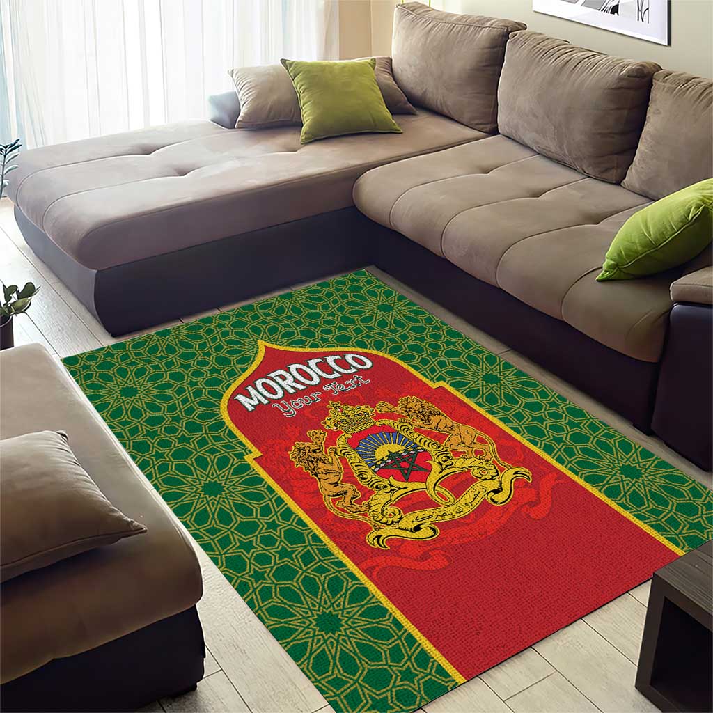Personalized Morocco Fete du Trone Area Rug King Lion