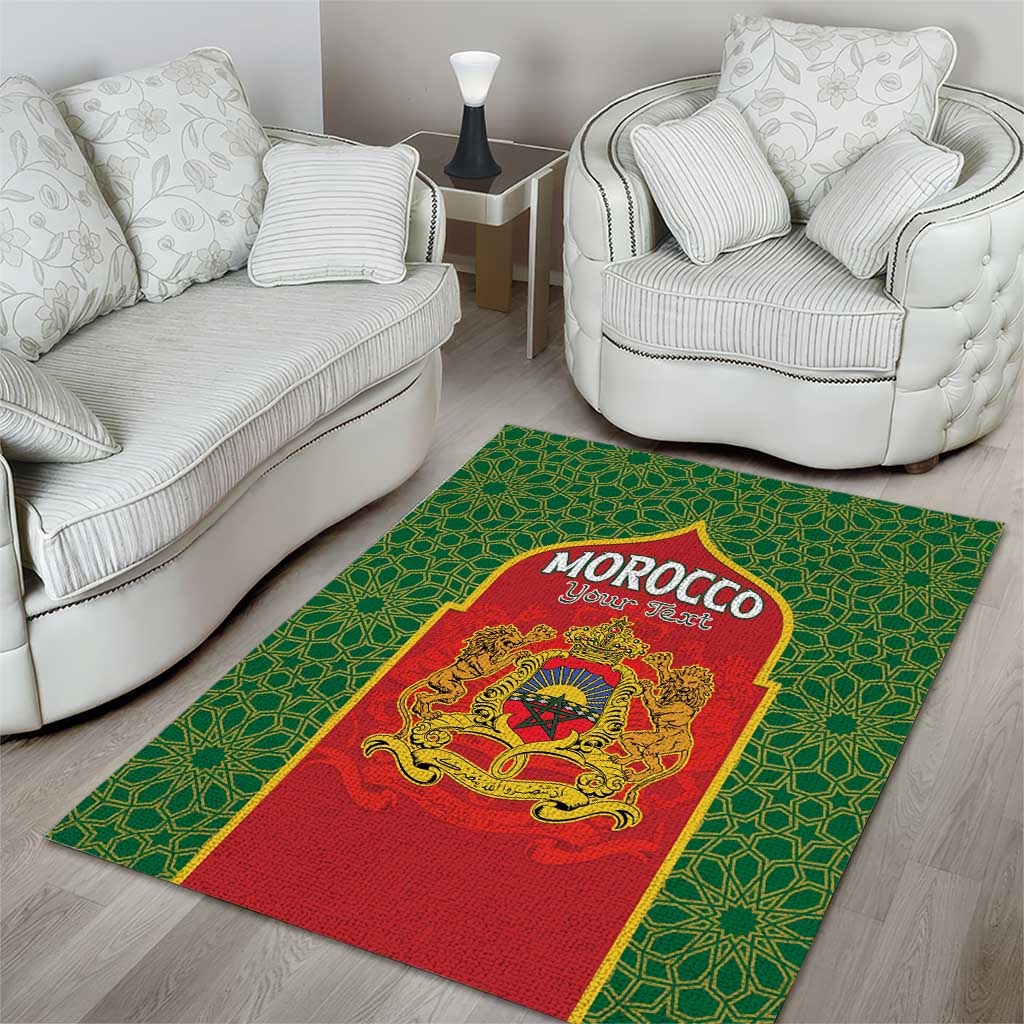 Personalized Morocco Fete du Trone Area Rug King Lion