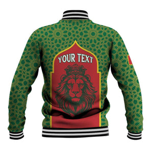 Personalized Morocco Fete du Trone Baseball Jacket King Lion