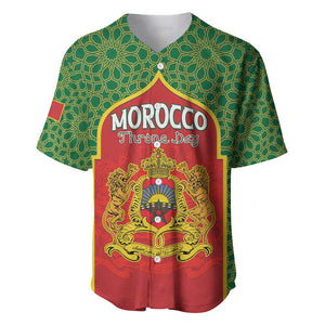 Personalized Morocco Fete du Trone Baseball Jersey King Lion