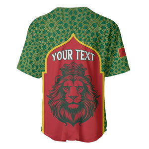 Personalized Morocco Fete du Trone Baseball Jersey King Lion