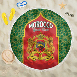 Personalized Morocco Fete du Trone Beach Blanket King Lion