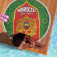 Personalized Morocco Fete du Trone Beach Blanket King Lion