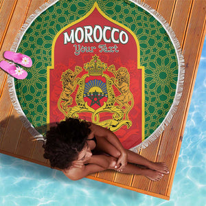 Personalized Morocco Fete du Trone Beach Blanket King Lion