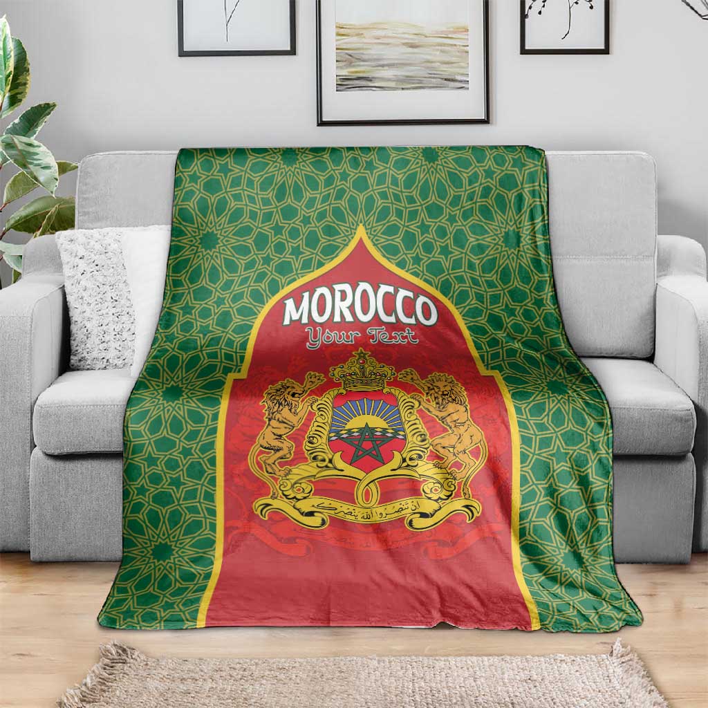 Personalized Morocco Fete du Trone Blanket King Lion