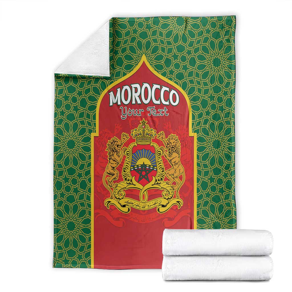 Personalized Morocco Fete du Trone Blanket King Lion
