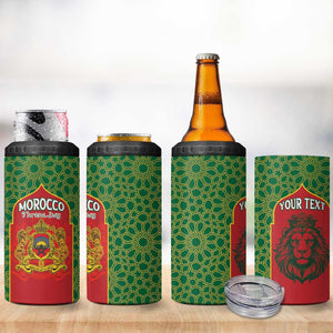 Personalized Morocco Fete du Trone 4 in 1 Can Cooler Tumbler King Lion