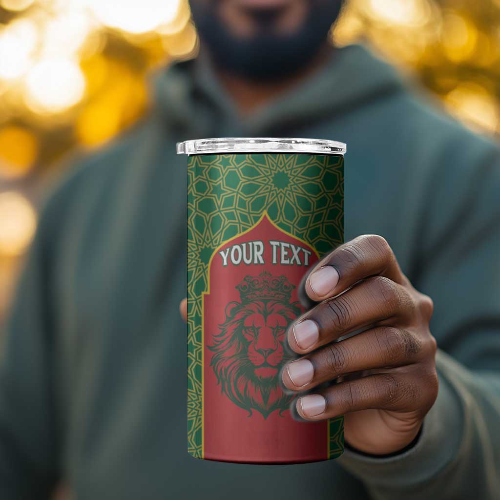 Personalized Morocco Fete du Trone 4 in 1 Can Cooler Tumbler King Lion