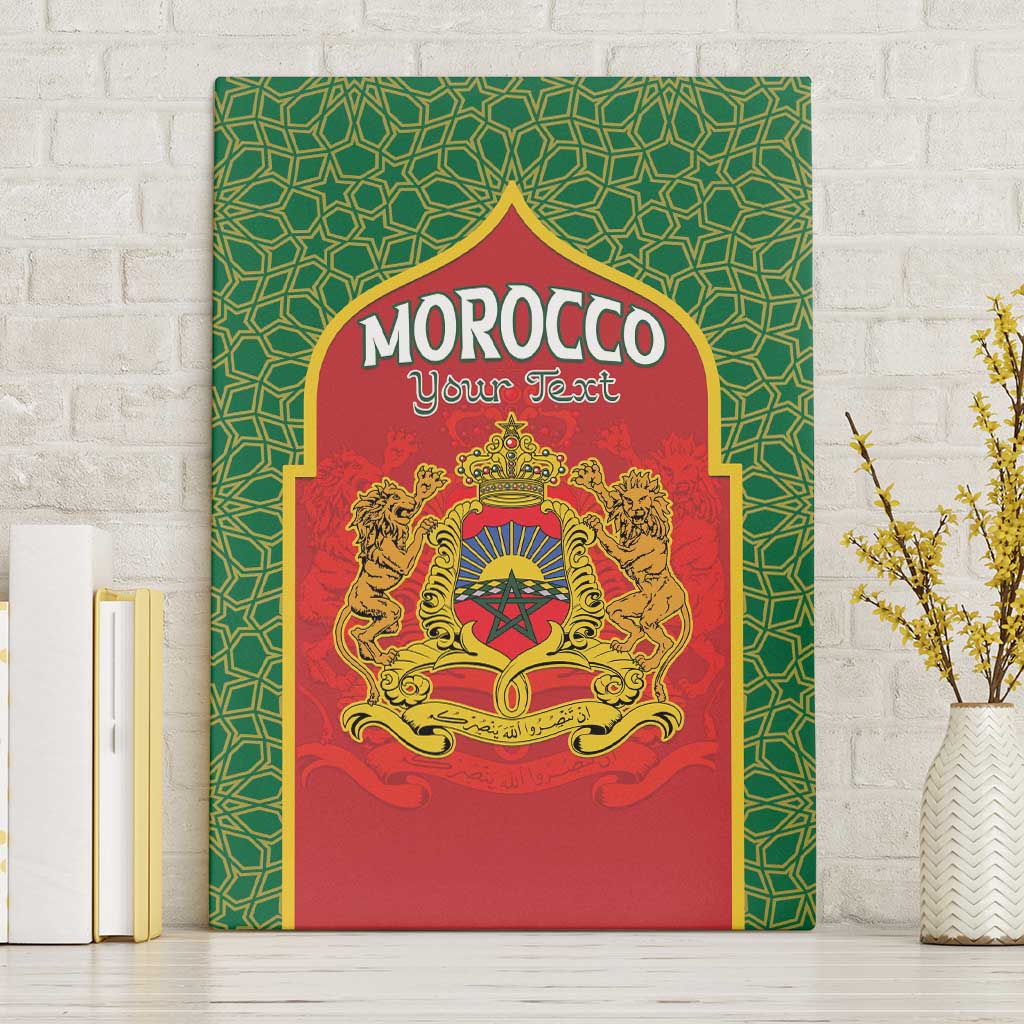 Personalized Morocco Fete du Trone Canvas Wall Art King Lion