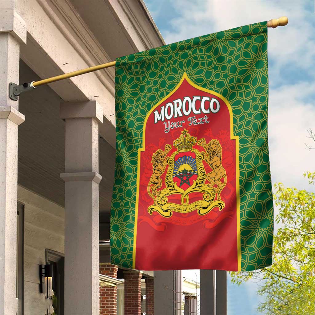 Personalized Morocco Fete du Trone Garden Flag King Lion