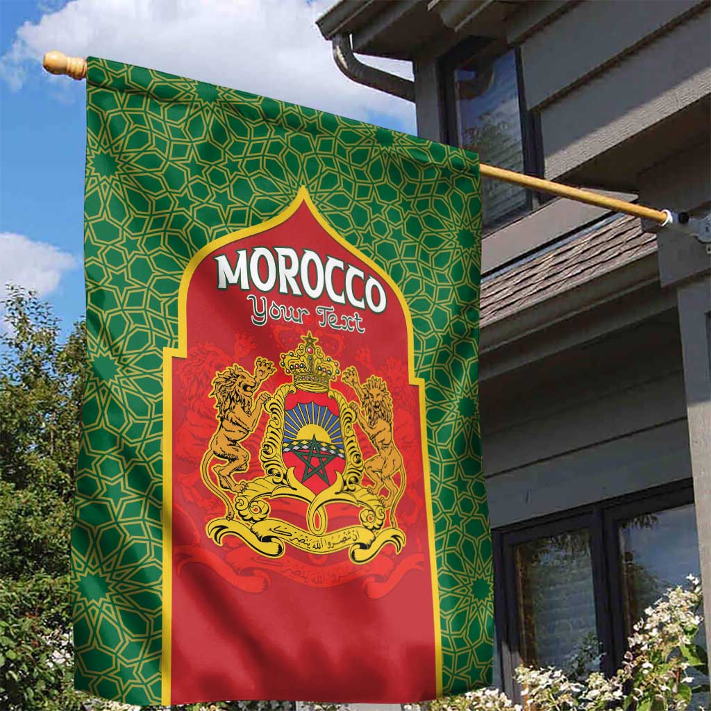 Personalized Morocco Fete du Trone Garden Flag King Lion