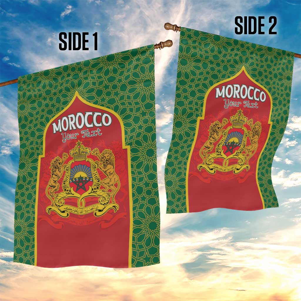 Personalized Morocco Fete du Trone Garden Flag King Lion