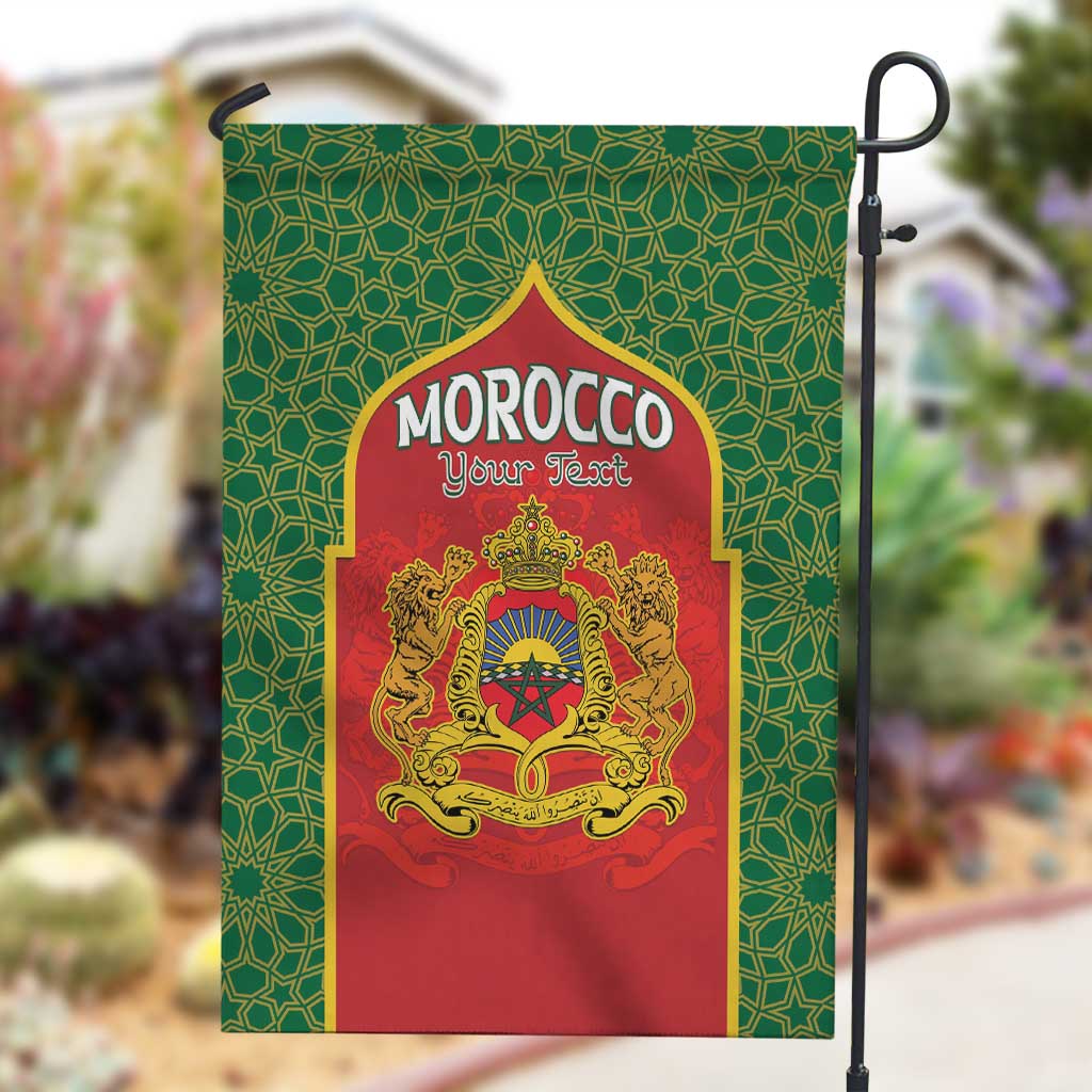 Personalized Morocco Fete du Trone Garden Flag King Lion