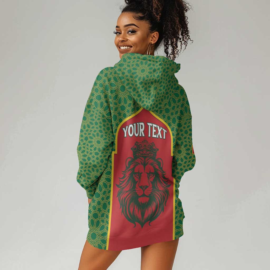 Personalized Morocco Fete du Trone Hoodie Dress King Lion