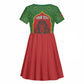 Personalized Morocco Fete du Trone Kid Short Sleeve Dress King Lion