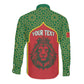Personalized Morocco Fete du Trone Long Sleeve Button Shirt King Lion